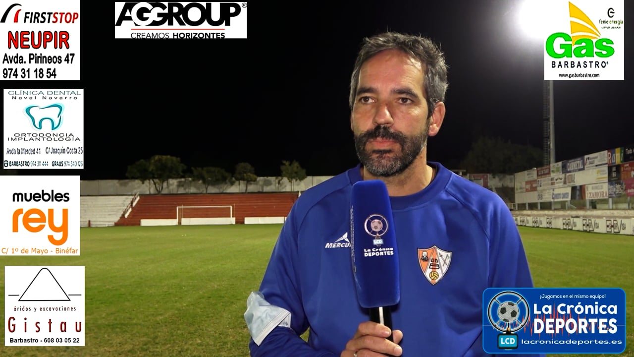 LA PREVIA / UD Barbastro - CD Cariñena / RICHI GIL (Entrenador Barbastro) Jornada 8 / 3ª División