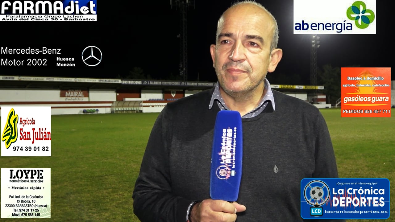 LA UD BARBASTRO OBTIENE LA CAUTELAR Y PODRÁ DE MOMENTO SUMAR LOS TRES PUNTOS DE CALAMOCHA Y EL FUTBOLISTA MARC GULIAS SEGUIRÁ JUGANDO LOS PARTIDOS. RAFA TORRES (Presidente UD Barbastro)