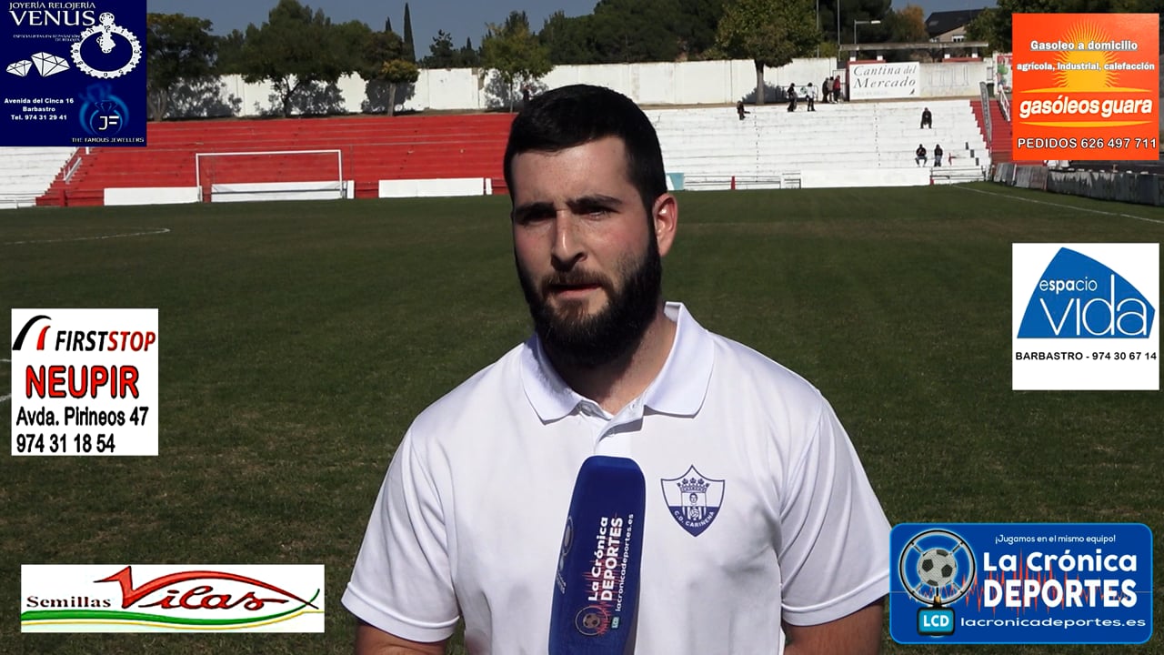 JOEL ABOS (2º Entrenador Cariñena) UD Barbastro 0-2 CD Cariñena / Jornada 8 / 3ª División