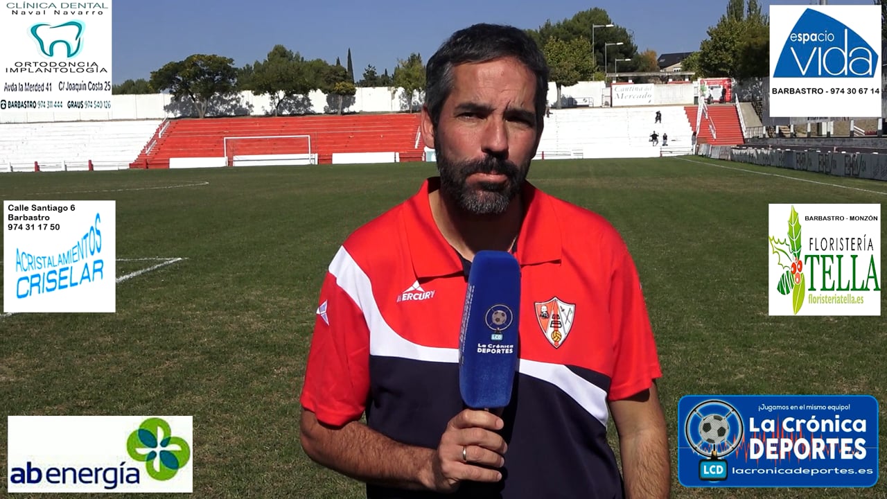 RICHI GIL (Entrenador Barbastro) UD Barbastro 0-2 CD Cariñena / Jornada 8 / 3ª División