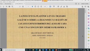 La influencia platónica en el tratado galénico "Sobre la diagnosis y curación de las afecciones/errores del alma de cada uno": una concepción médico-filosófica