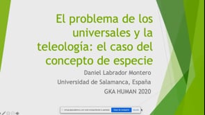 El problema de los universales y la teleología: el caso del concepto de especie