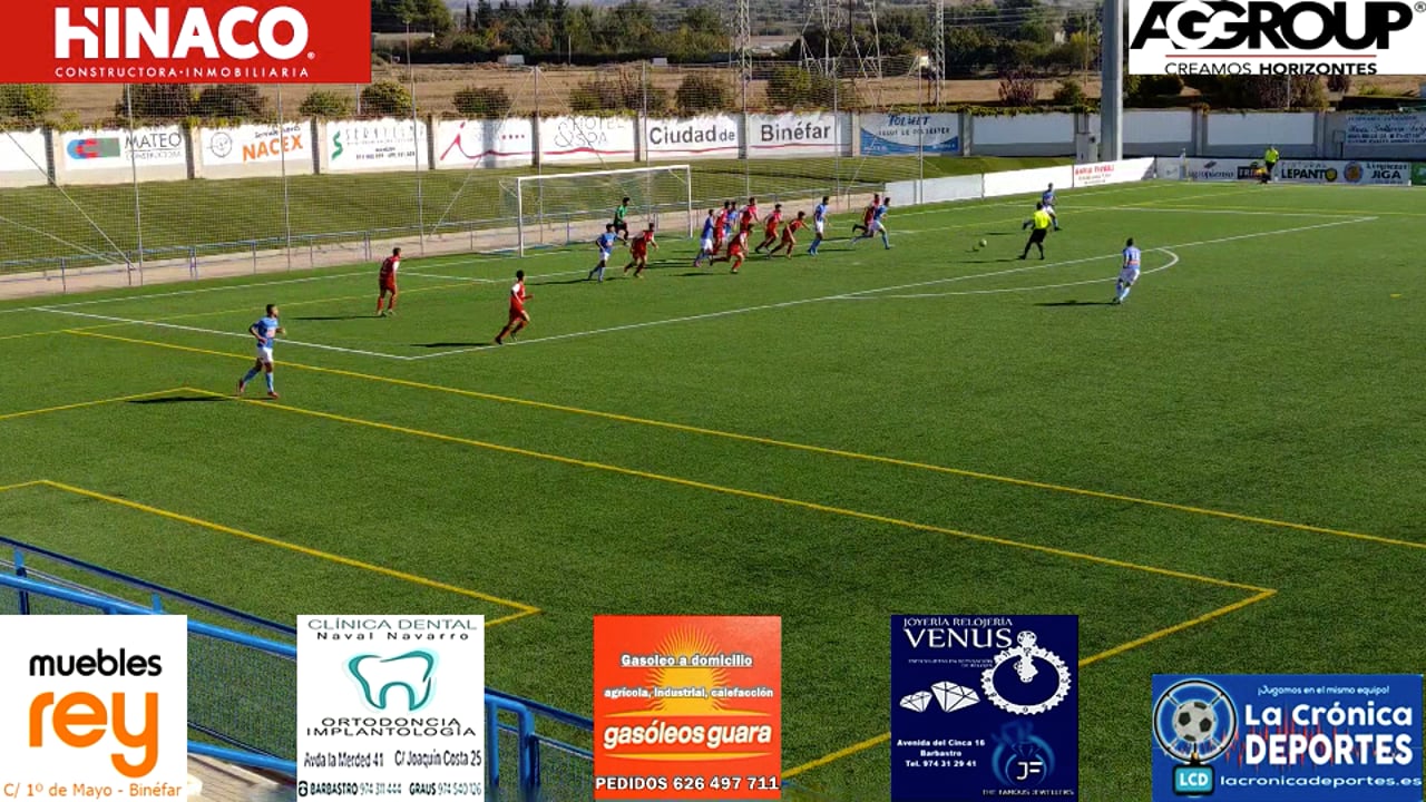 (RESUMEN y GOLES) CD Binéfar 3-0 CD Caspe / J 8 / 3ª División