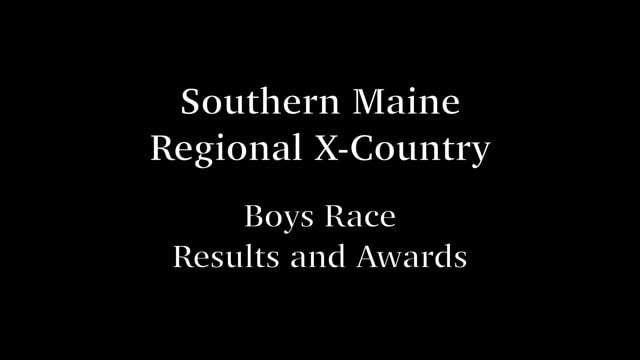 Regional XC Boys Results and Awards