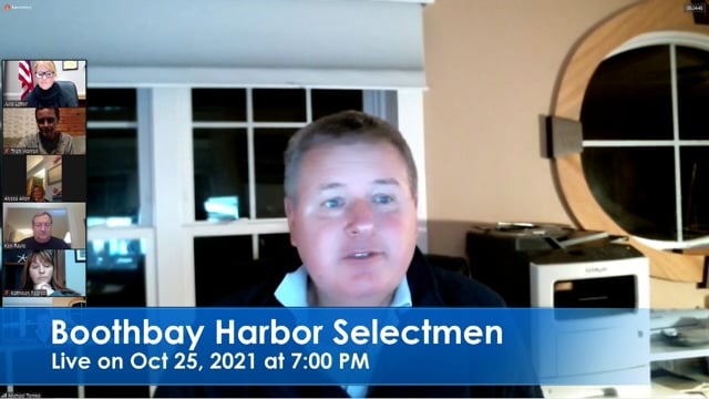 Boothbay Harbor Selectmen Oct 25, 2021