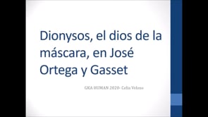 Dioniso, el dios de la máscara, en José Ortega y Gasset