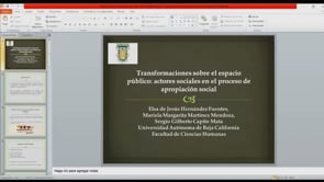 Transformaciones sobre el espacio público: actores sociales en el proceso de apropiación social