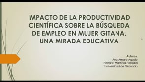 Impacto de la productividad científica sobre la búsqueda de empleo en mujer gitana. Una mirada educativa.