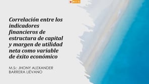 Correlación entre los indicadores financieros de estructura de capital y margen de utilidad neta como variable de éxito económico