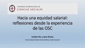 Hacia una equidad salarial: reflexiones desde la experiencia de las OSC