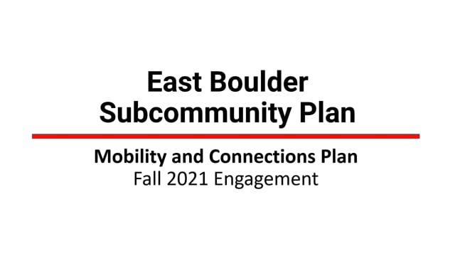 Mobility and Connections Draft Plan - Fall 2021 