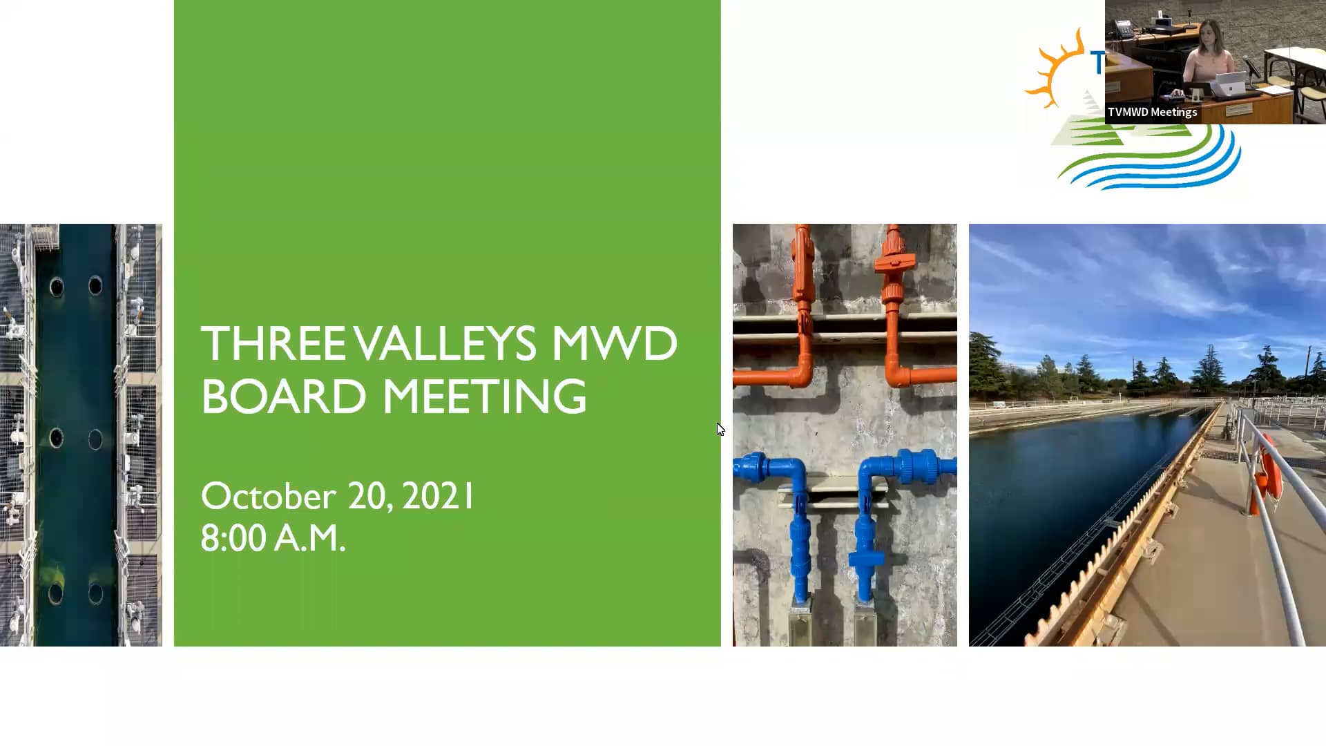 Three Valleys Municipal Water District Regular Board Meeting 10/20/2021 on Vimeo