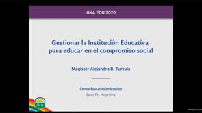 Gestionar la institución para una educación con compromiso social