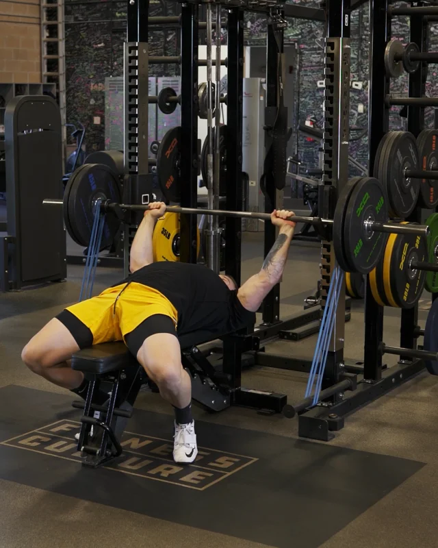 Bench press with discount bands