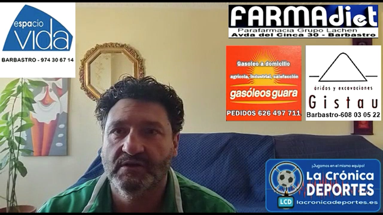 MIGUEL GARCÍA (Entrenador Biescas) CD Robres 3-0 UD Biescas / Jornada 8 / 3ª División