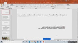 Peer mediation in schools in Colombia in the context of armed conflict and migration