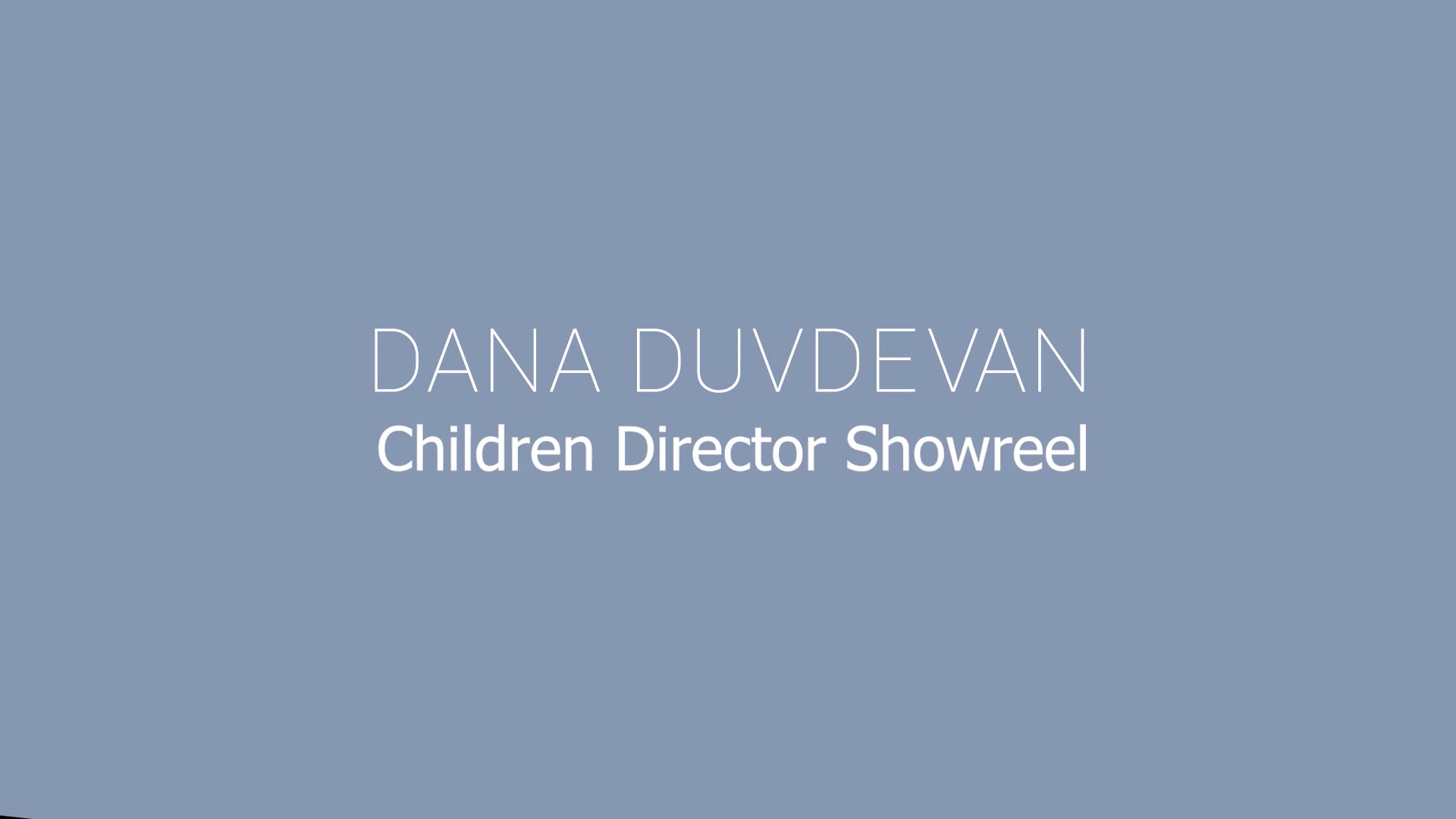 Children Director Showreel