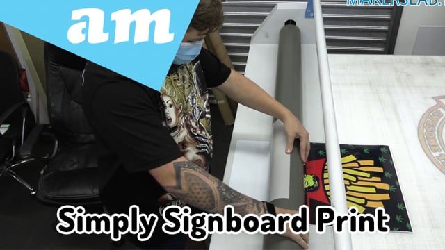 Simply Printed Signboard Make by Large Format Printer Printed Vinyl with Lamination on ABS Board