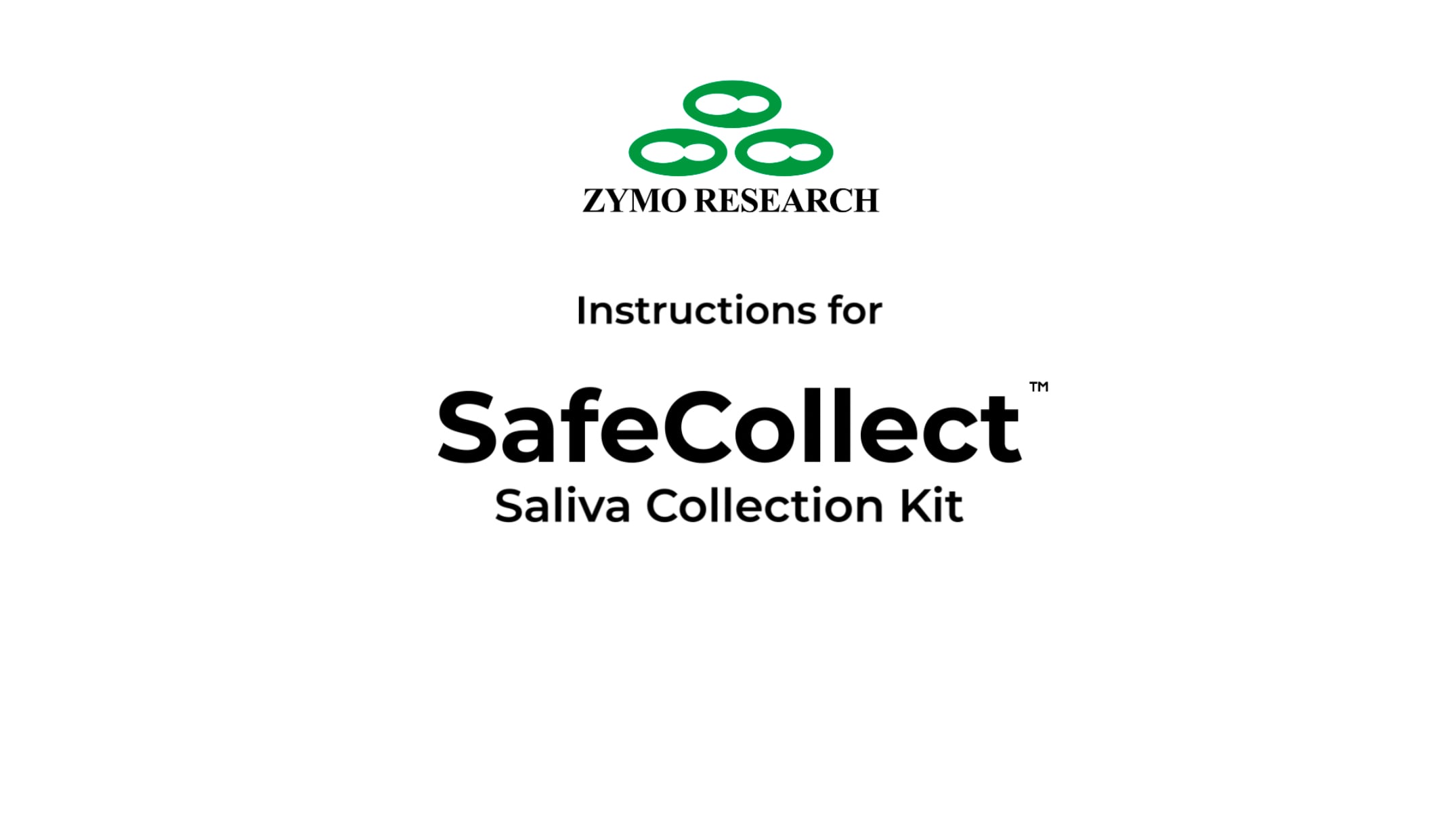 SafeCollect™ Saliva Collection Instructions I Zymo Research on Vimeo