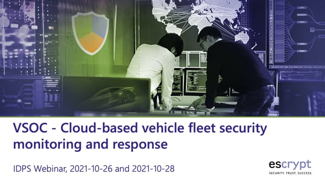 VSOC – cloud-based vehicle fleet security monitoring and response
