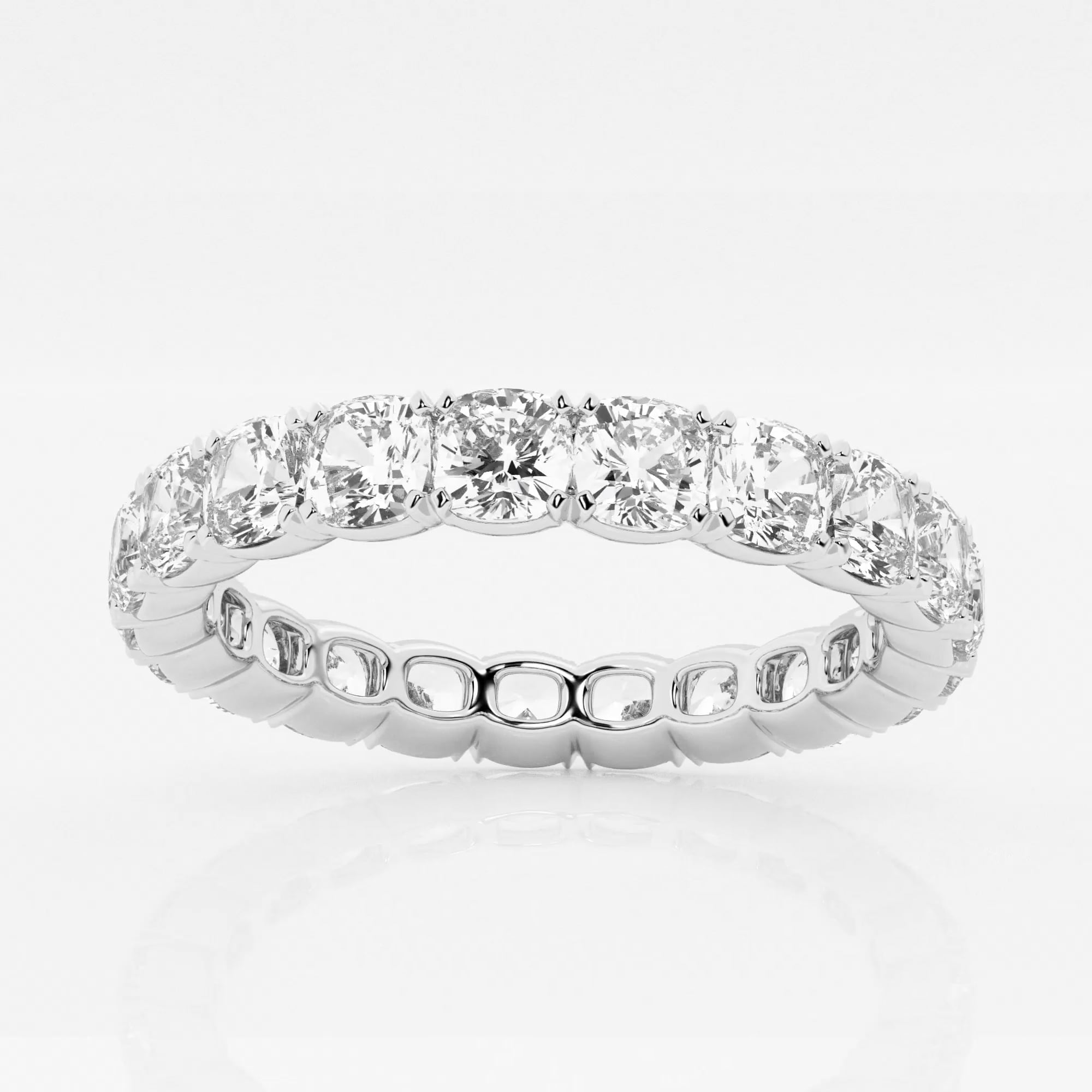 product video for 3 ctw Cushion Lab Grown Diamond Eternity Band - 3.2mm Width