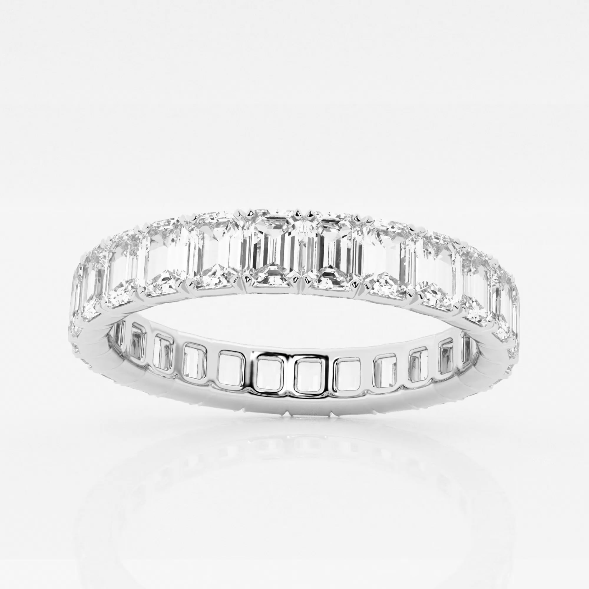 product video for 3 ctw Emerald Lab Grown Diamond Eternity Band - 3.4mm Width
