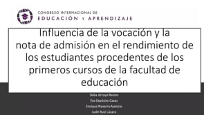 Influencia de la vocación y la nota de admisión en el rendimiento de los estudiantes