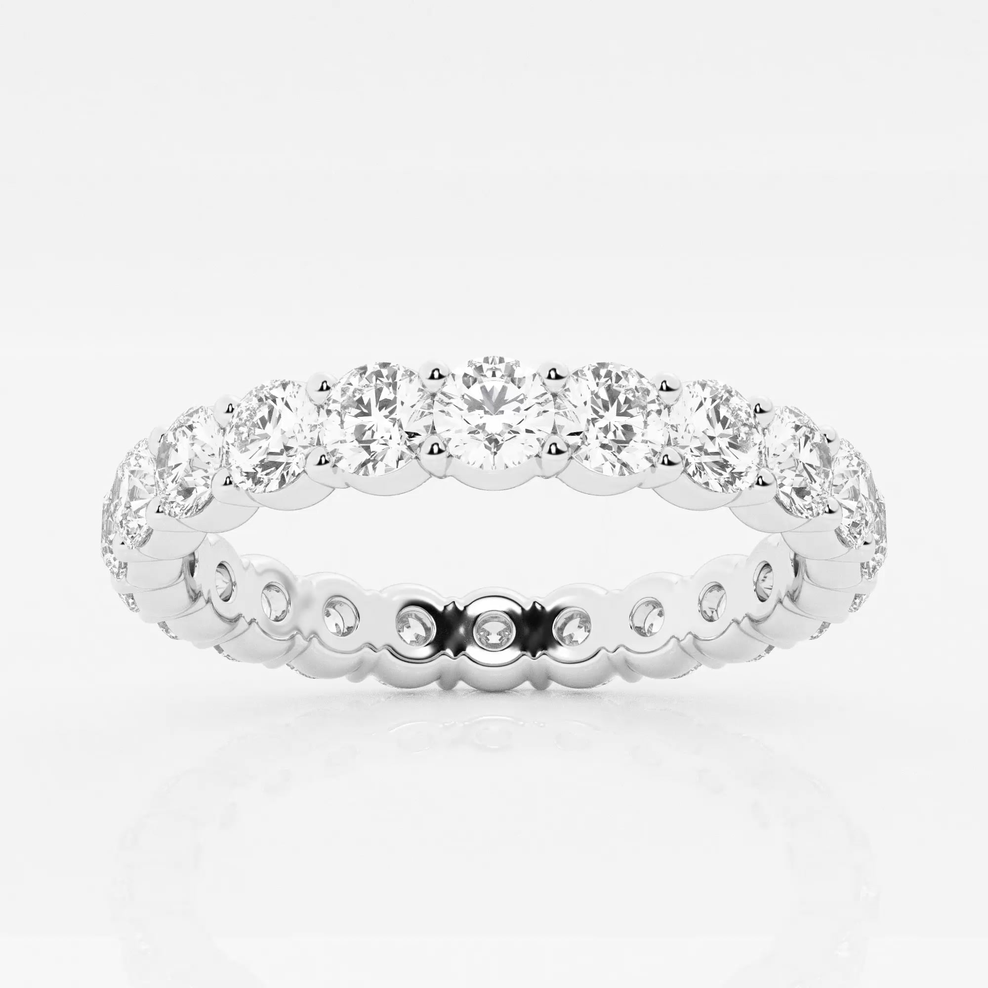 product video for 2 ctw Shared Prong Round Lab Grown Diamond Eternity Band - 3mm Width
