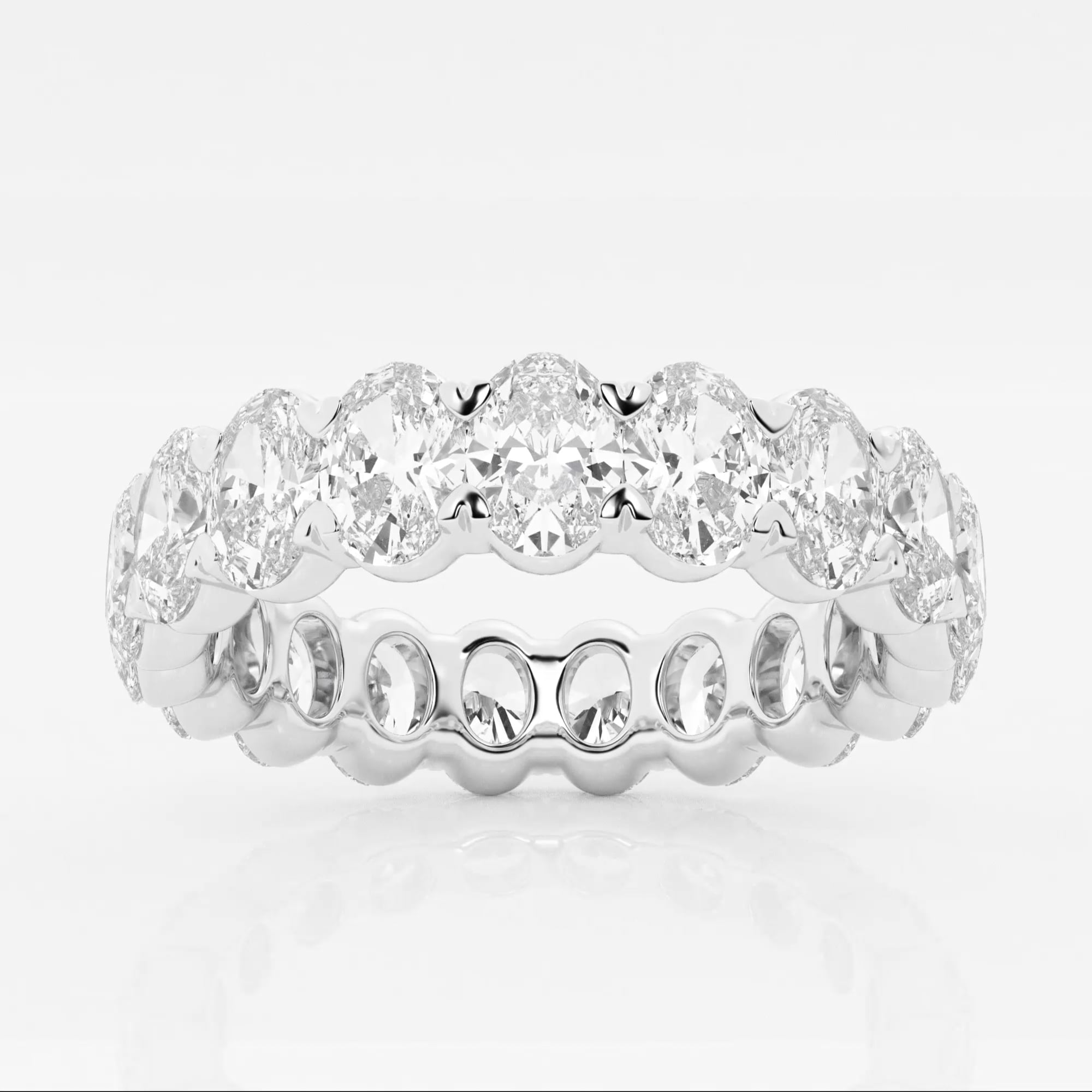 product video for 4 ctw Oval Lab Grown Diamond Eternity Band - 4.9mm Width