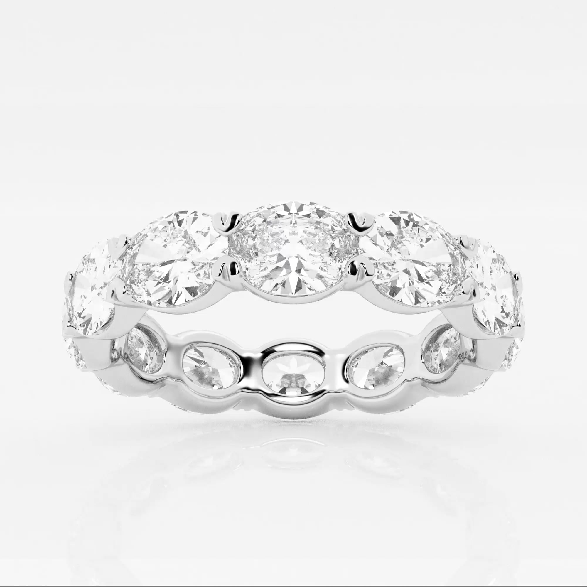 product video for 4 ctw East-West Oval Lab Grown Diamond Eternity Band - 4.1mm Width