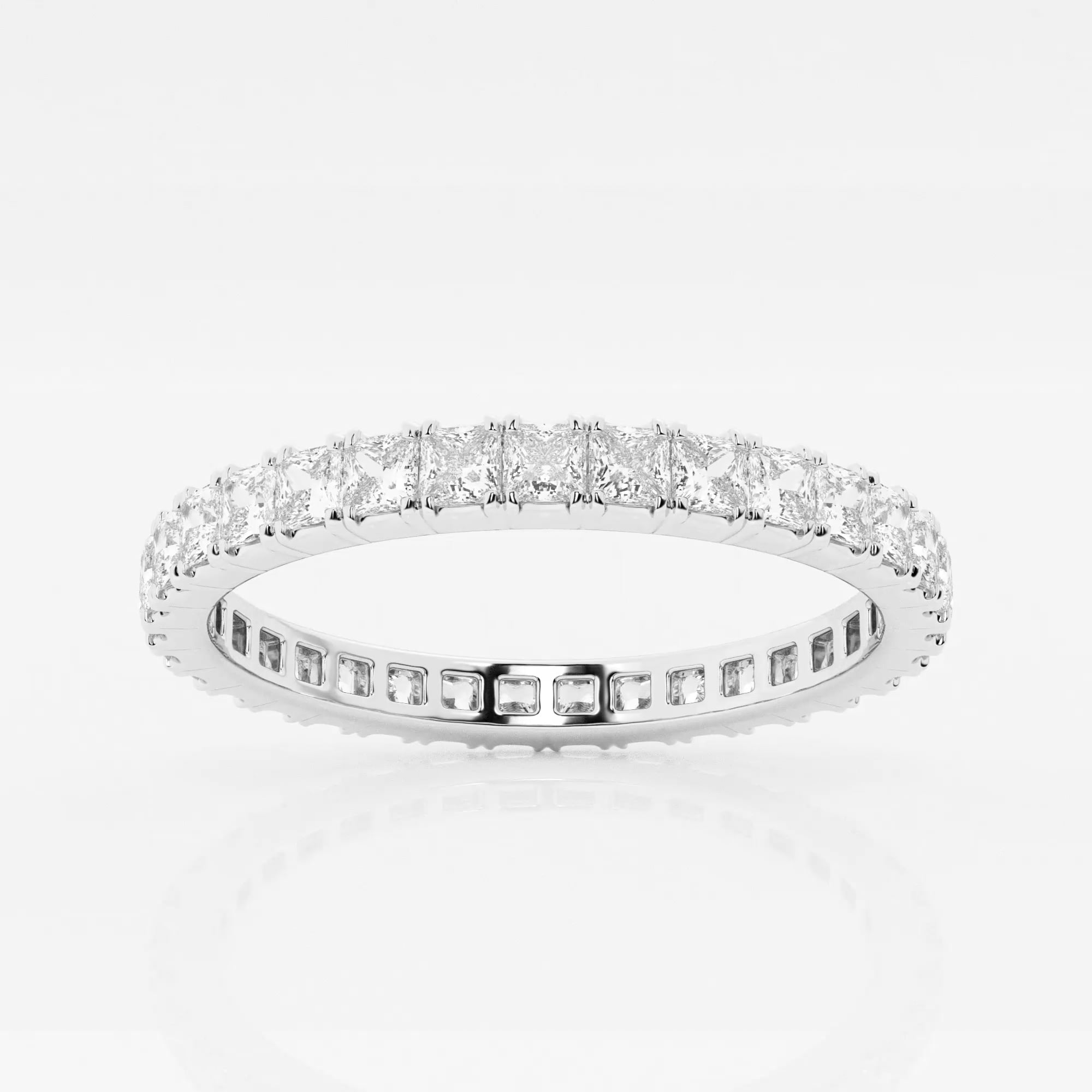 product video for 1 ctw Princess Lab Grown Diamond Eternity Band - 2.2mm Width