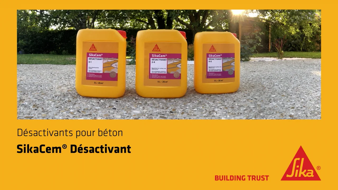 Tutoriel Comment realiser un beton desactive SikaCem desactivant SikaCem Film SikaLatex PRO
