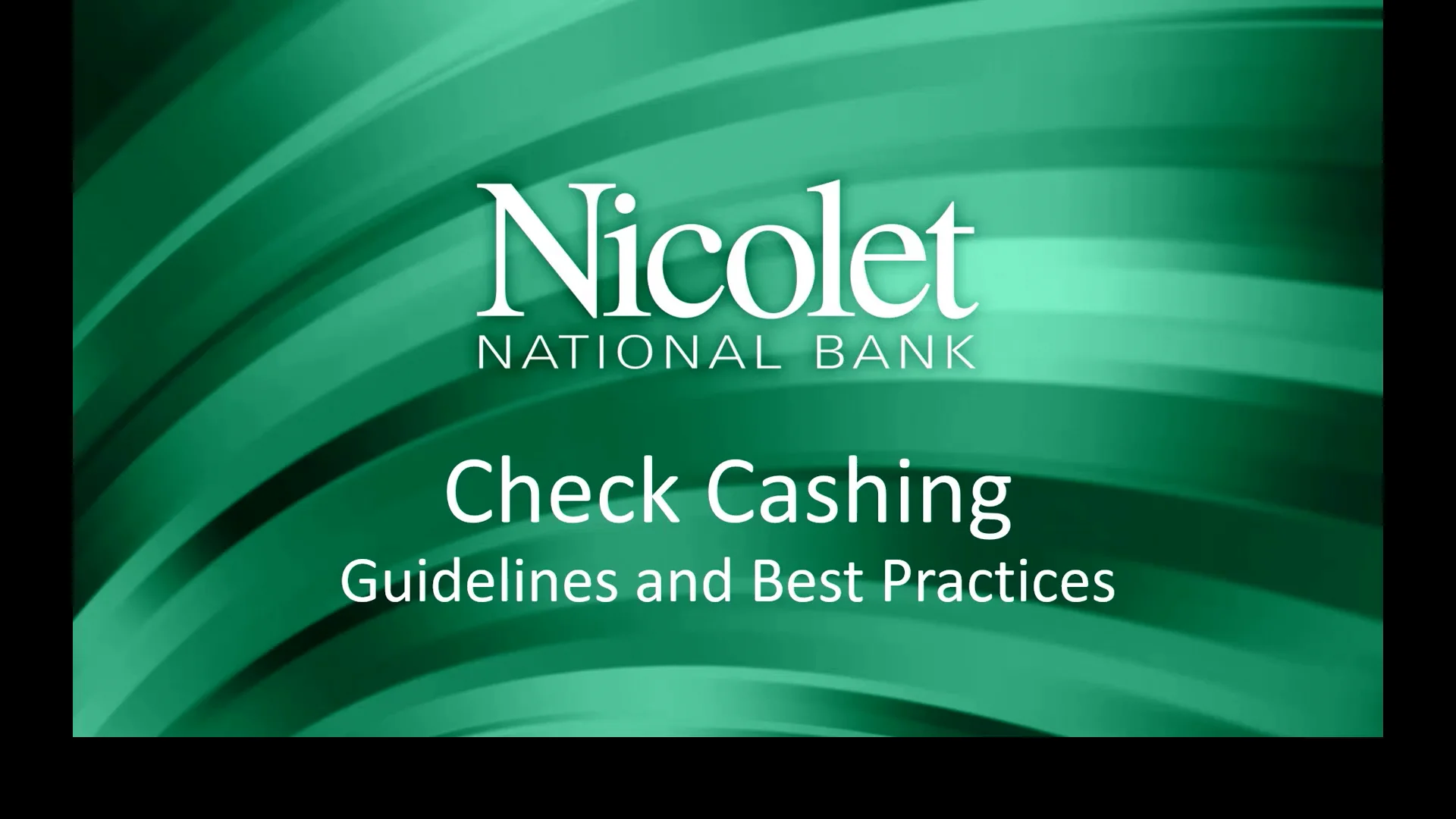 Check Cashing on Vimeo