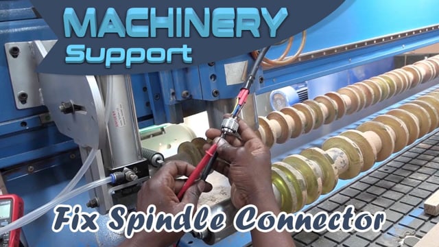 Fix CNC Router Spindle Connectors by Carrington at AKWA Benoni - Machinery.Support Daily Vlog