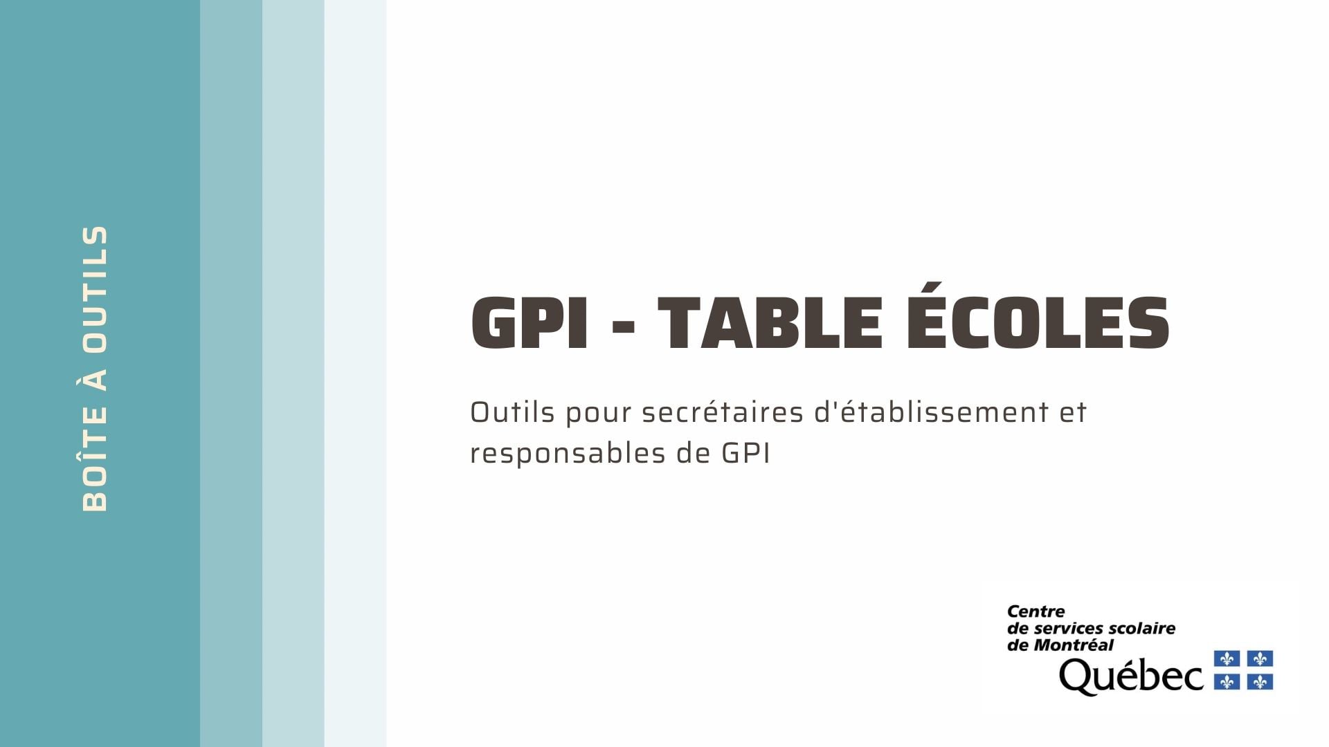 GPI - Table Écoles on Vimeo