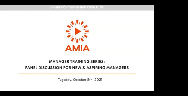 21 10 05 - Manager Training Series: Panel Discussion