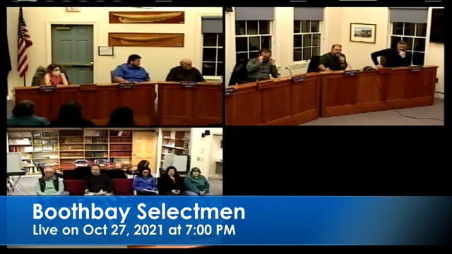 Boothbay Selectmen Oct 27, 2021