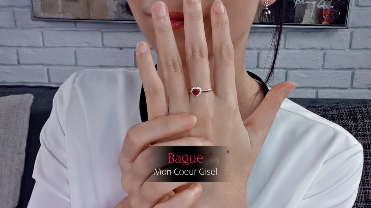Anello Mon Cuore Gisel - Oro Giallo, Diamanti & Rubino | Gemperles
