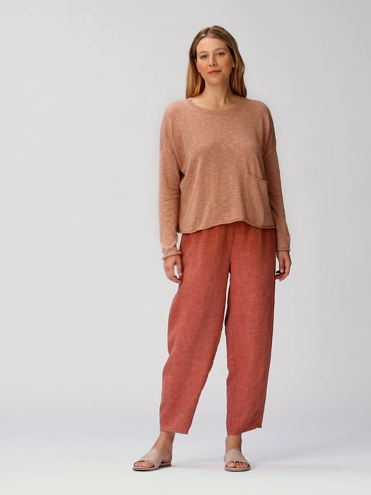 Organic Cotton Linen Slub Box-Top | EILEEN FISHER Organic Cotton Linen Slub Box-Top | EILEEN FISHER