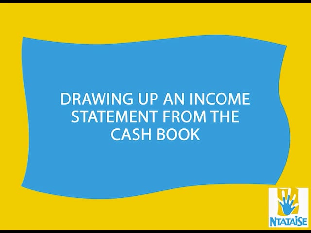 Financial Management: Income Statement from Cashbook