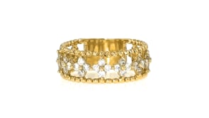 1.00 ct. t.w. Diamond Open-Space Flower Ring in 14kt Yellow Gold