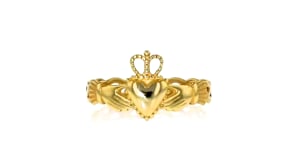 Italian 14kt Yellow Gold Claddagh Ring