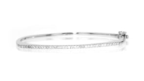 50 ct. t.w. Diamond Bar Bangle Bracelet in Sterling Silver