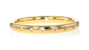Italian Andiamo 14kt Yellow Gold Over Resin and 4.60 ct. t.w. White Zircon Bangle Bracelet