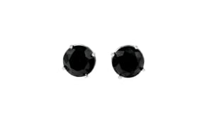 3.00 ct. t.w. Black Diamond Stud Earrings in Sterling silver