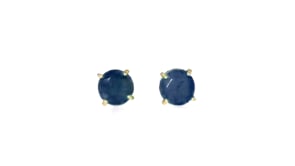 60 ct. t.w. Round Sapphire Stud Earrings in 14kt Yellow Gold