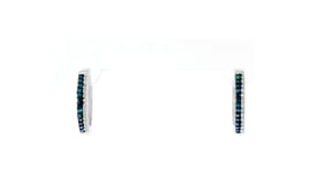 25 ct. t.w. Blue and White Diamond Hoop Earrings in Sterling Silver
