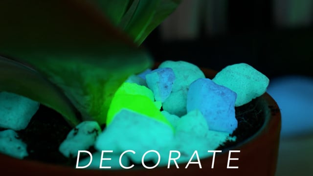 Glow-In-The-Dark Marble Stones // Ethereal Blue // 8-15mm video thumbnail