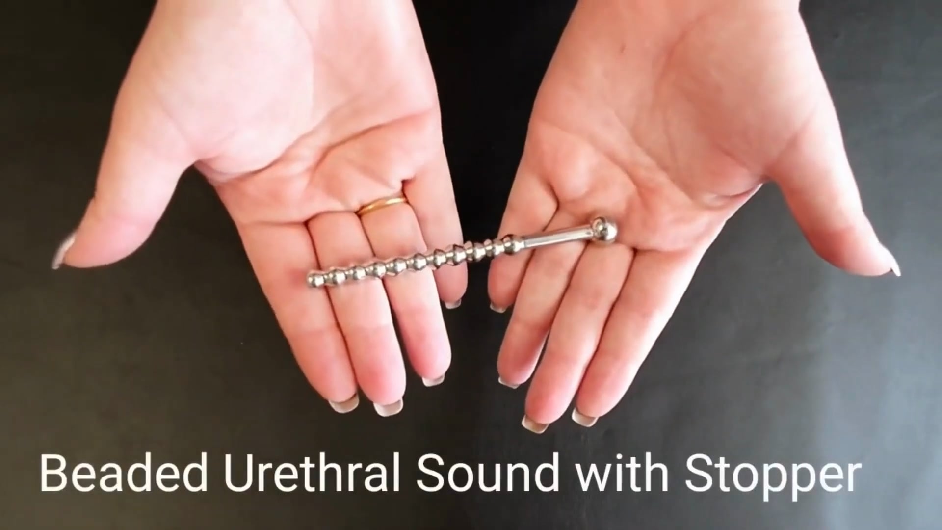 Rouge Beaded Urethral Sound With Stopper