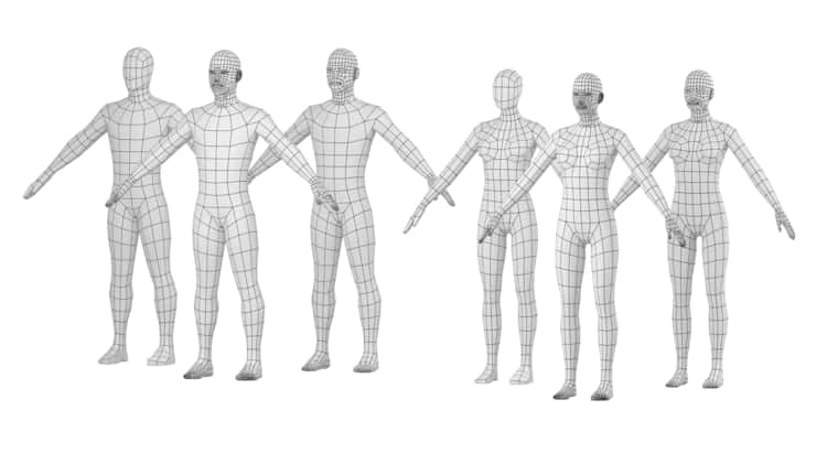 Natural Female 01 T-Pose Base Mesh  3D Characters & People ~ Creative  Market